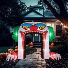 Halloween Outdoor Decorations, Blow Up Yard Decorations, Built-in LED Lights Décor For Indoor Home Party Garden Lawn Store, 5.9FT Pumpkin Ghost (Option: ClownArchway)